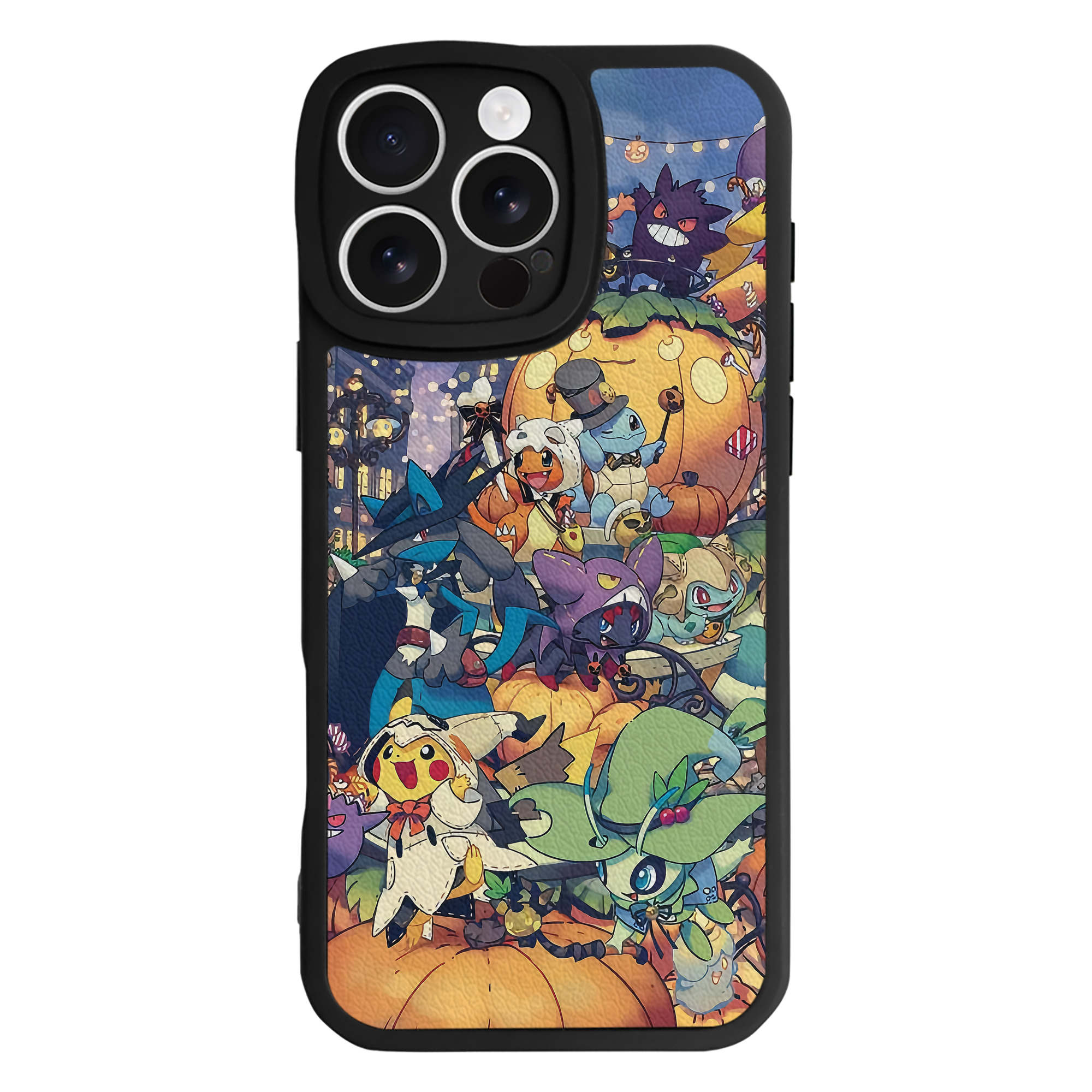 （画像用） ポケットモンスター Pokémon 【iPhone 16シリーズ対応】シリコンスマホケース（レザー調） 材質：シリコン